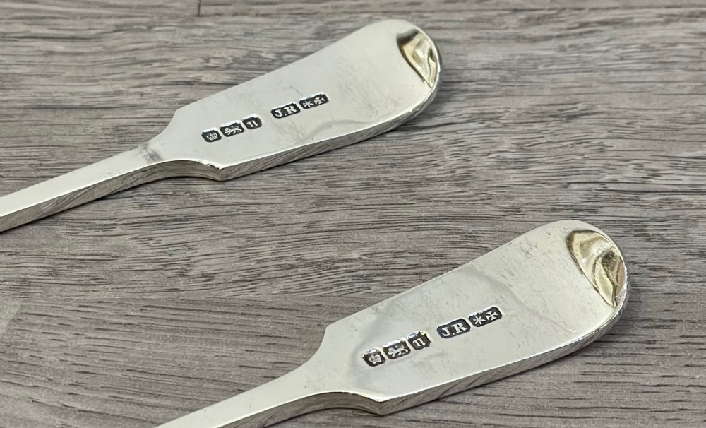 Superb Quality Bright Cut Solid Silver Spoons, 1905 View V