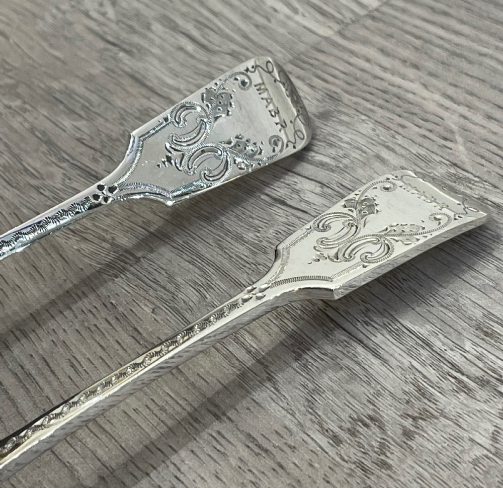 Superb Quality Bright Cut Solid Silver Spoons, 1905 View VI