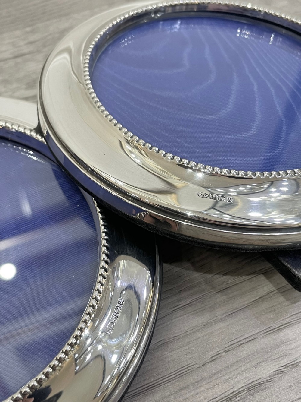 Pair of Circular Solid Silver Photograph Frames  View III