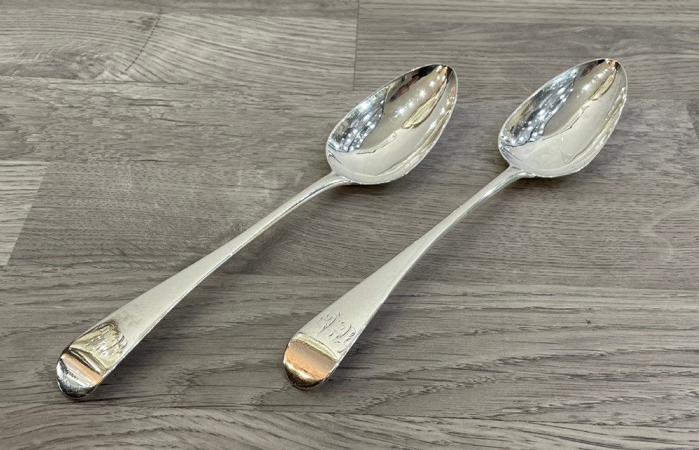 George III Silver Serving Spoons by Thomas Wallis II, 1797 View V