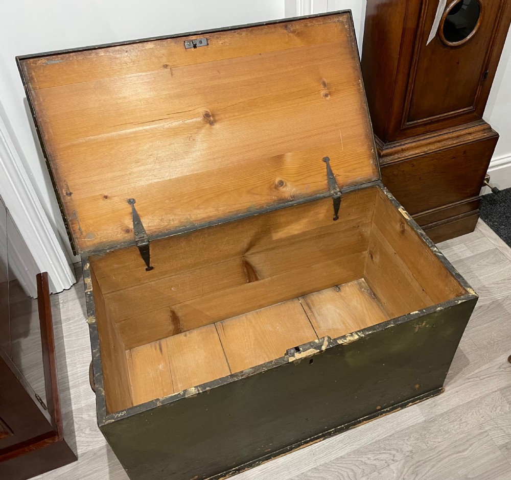 19th Century Hand Painted Sea Chest, P&O connection  View VI