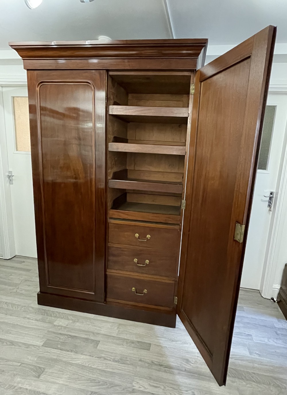Victorian Mahogany Wardrobe by Heal & Sons View VI
