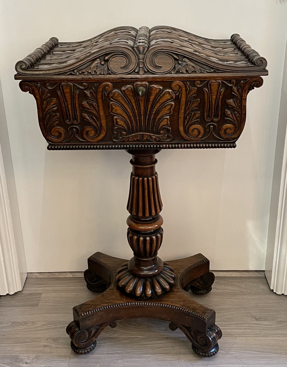 Regency Rosewood Sewing Table, Attributed to Gillows
