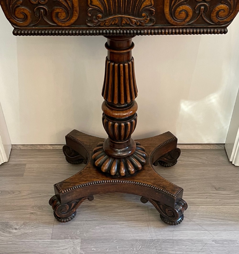 Regency Rosewood Sewing Table, Attributed to Gillows View VI
