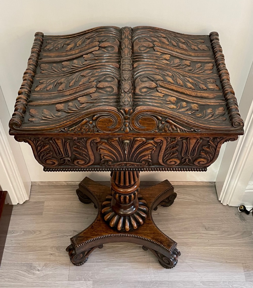 Regency Rosewood Sewing Table, Attributed to Gillows View XI
