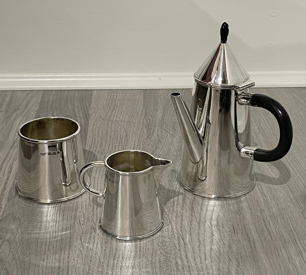 Quality Art Deco Solid Silver Coffee Set
