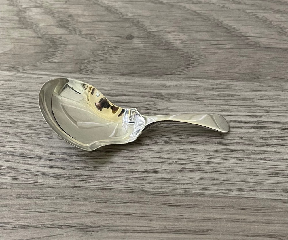 Edwardian Solid Silver Caddy Spoon, 1909 View III