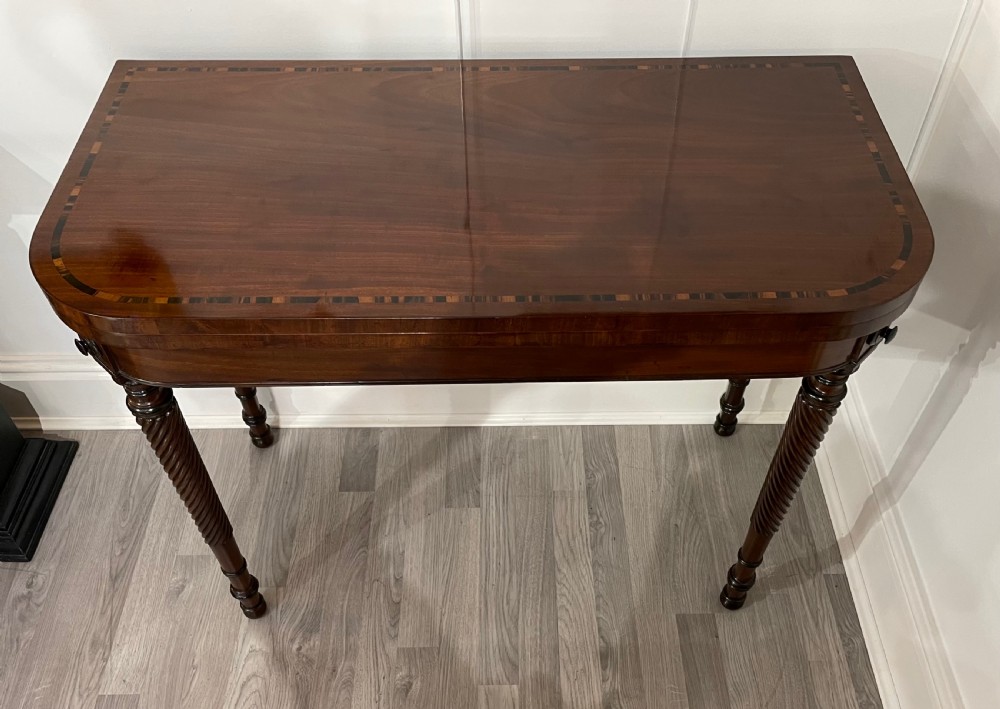 Stunning Regency Mahogany Games Card Table