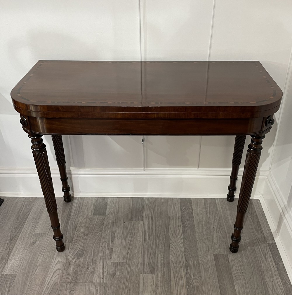 Stunning Regency Mahogany Games Card Table View II