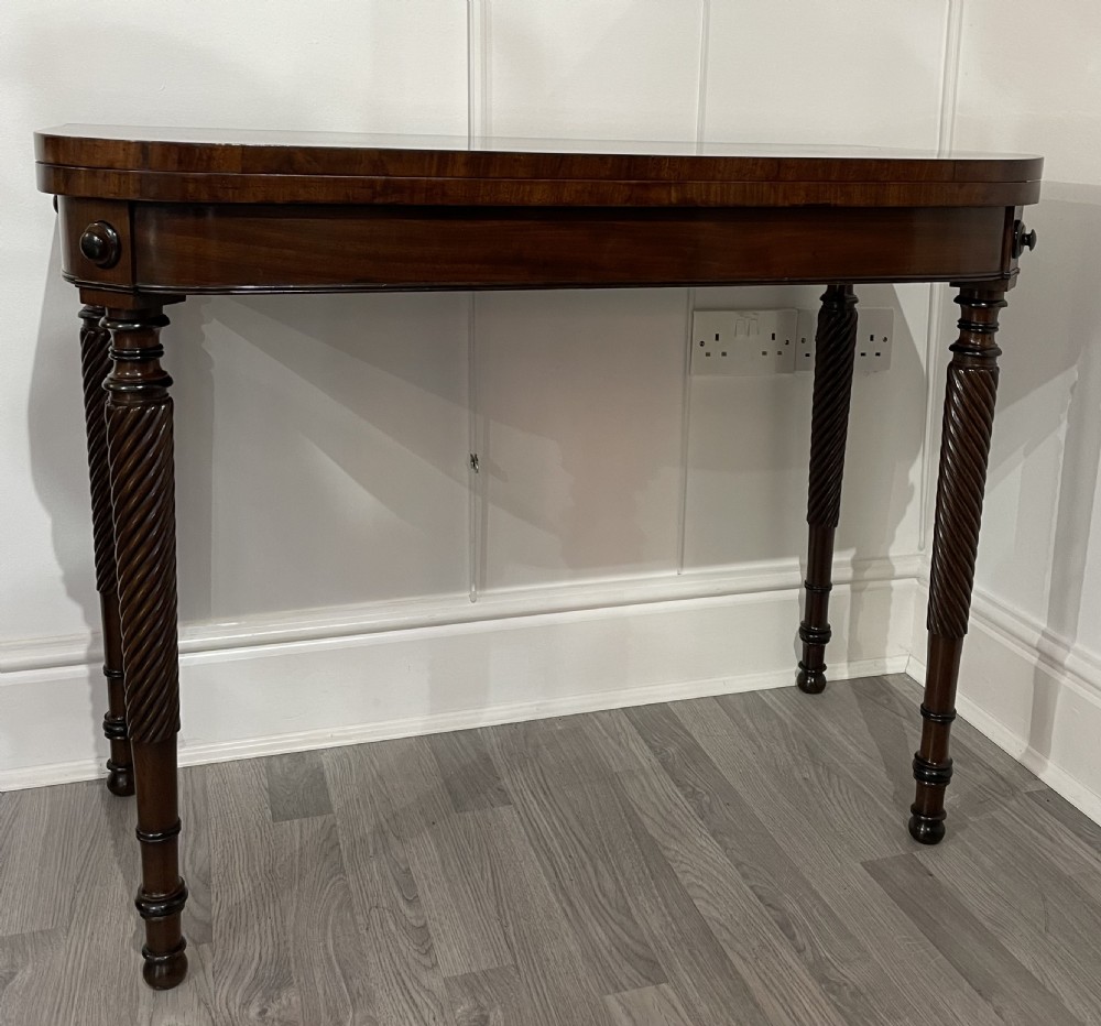 Stunning Regency Mahogany Games Card Table View III