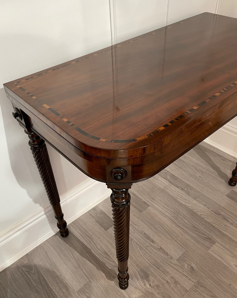 Stunning Regency Mahogany Games Card Table View IV