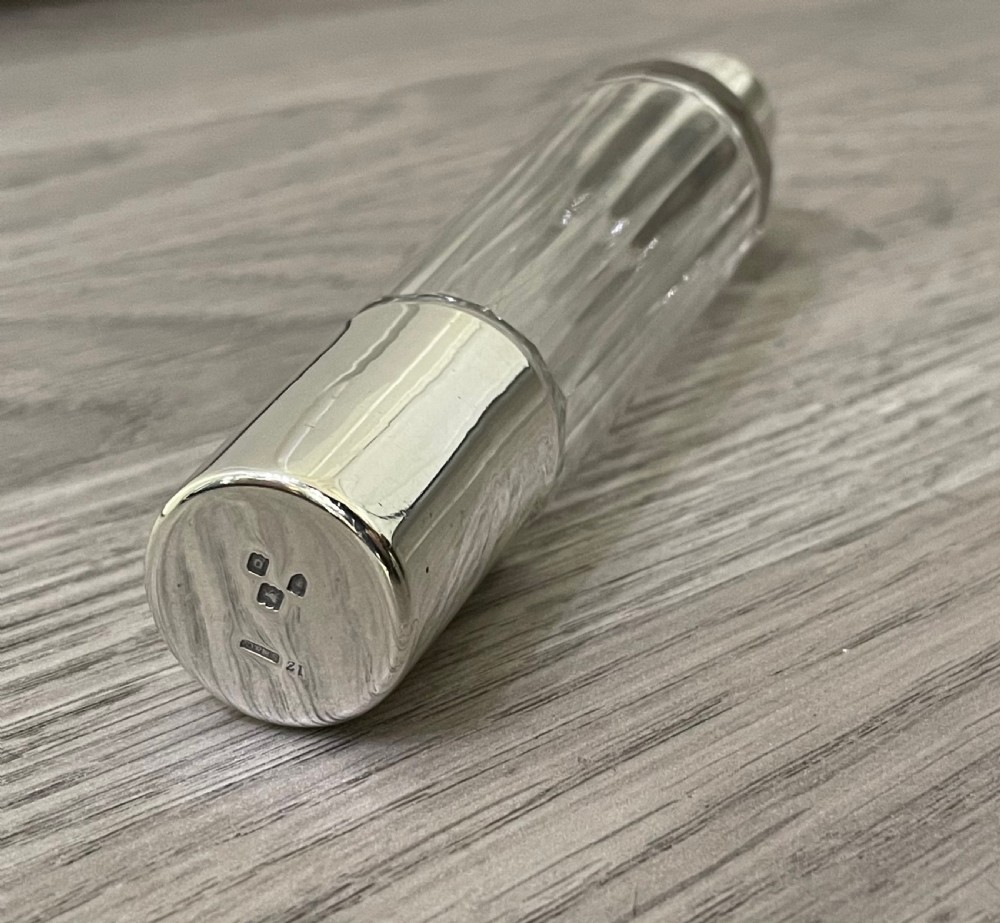 Victorian Silver and Glass Hip Flask, Sampson Mordan View V
