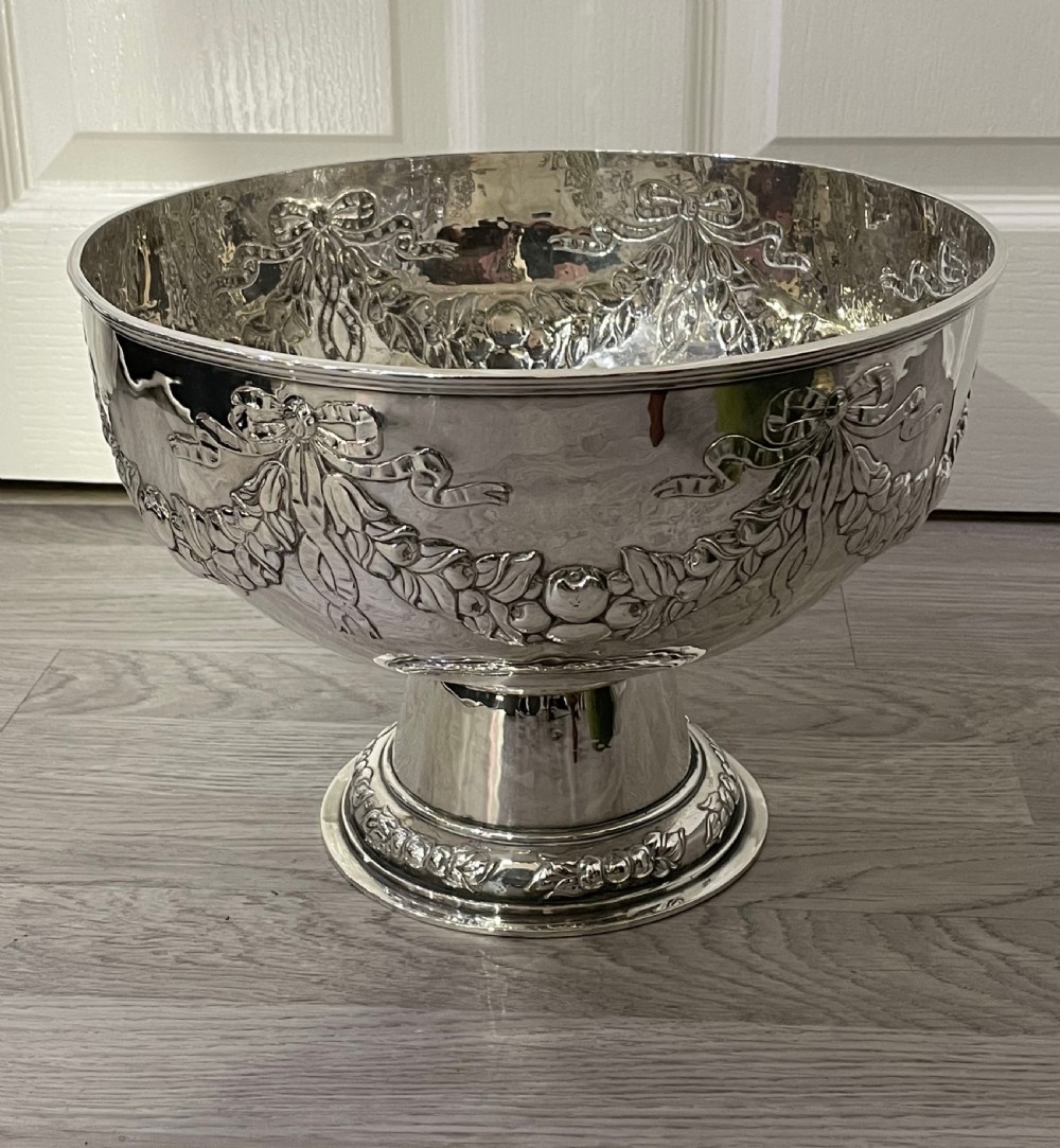Large Edwardian Silver Plated Punch Bowl