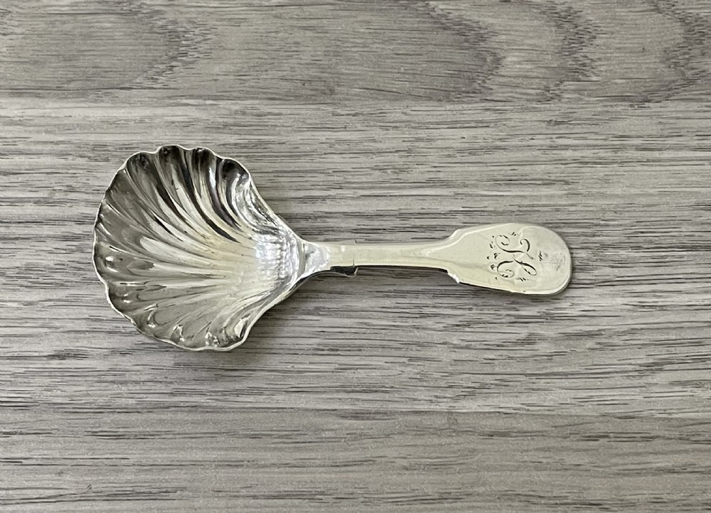 George III Silver Shell Caddy Spoon, Newcastle 1795