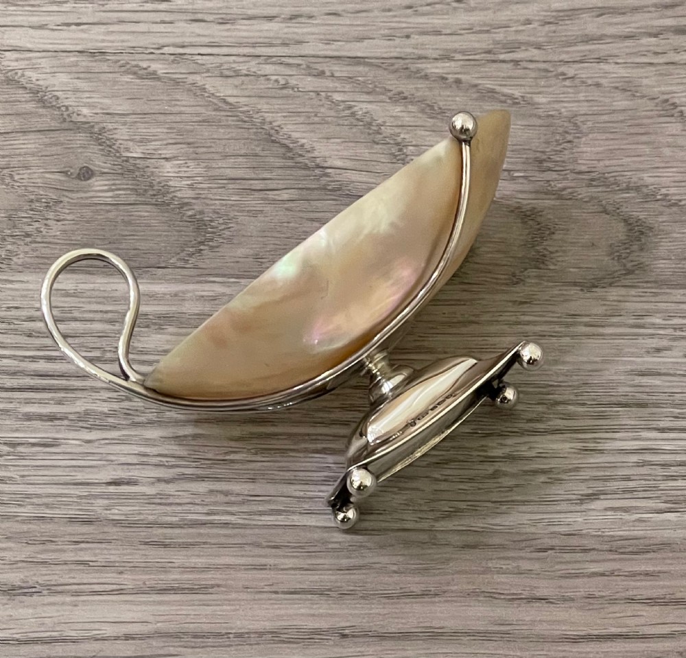 Beautiful Edwardian Silver & Mother of Pearl Bon Bon Dish View VIII
