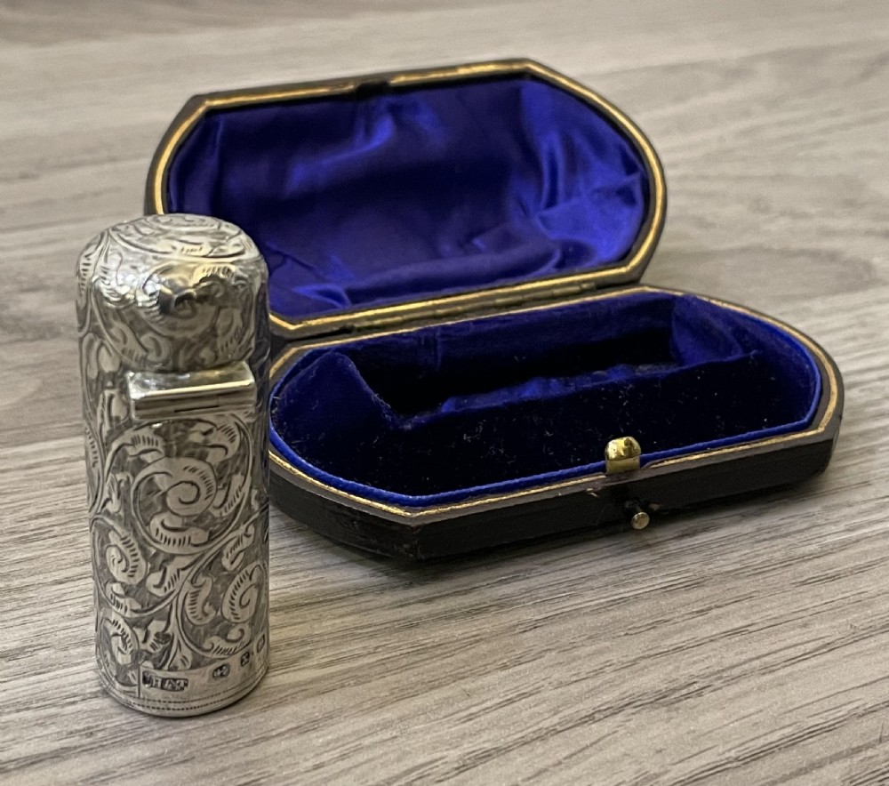 Victorian Silver Scent Bottle by Hilliard & Thomason View V