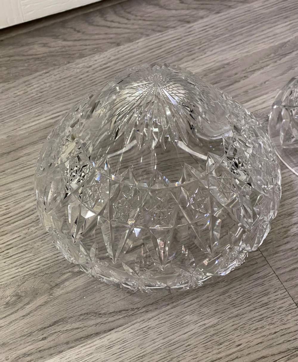 1930s Cut Glass Mushroom Lamp View VII