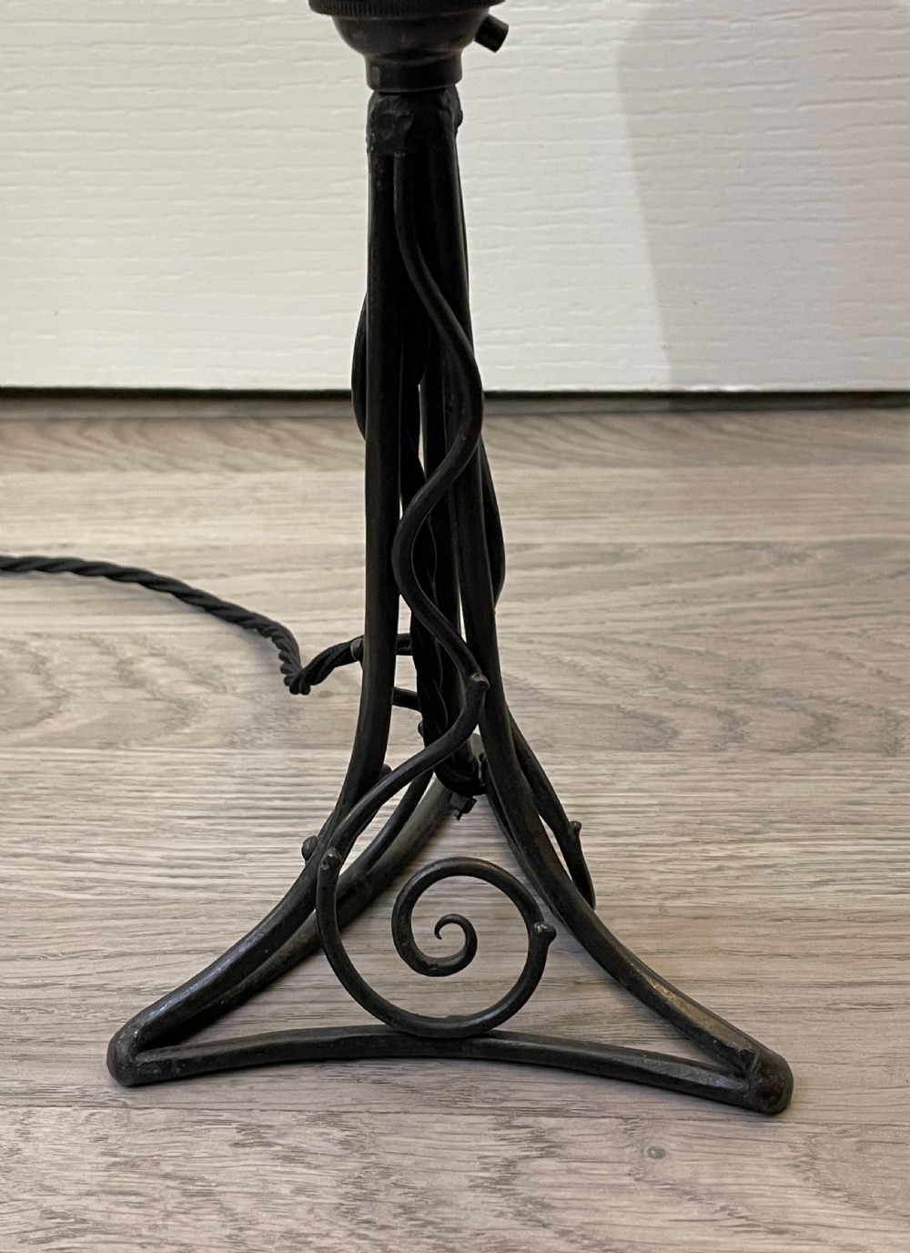 Stylish Wrought Iron Table Lamp, c1930 View III