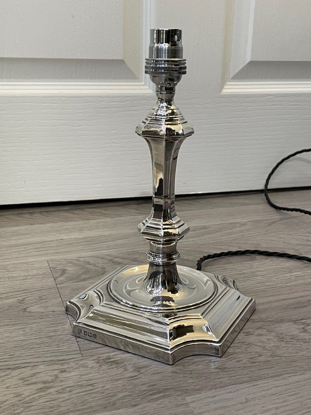 George V Solid Silver Table Lamp, 1927 View V