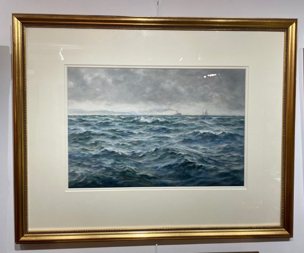 James Aitken Marine Watercolour, ‘Off The Manx Coast’ View V