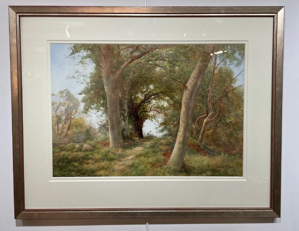 James Aitken Watercolour, Isle of Man Landscape, Ballasalla.