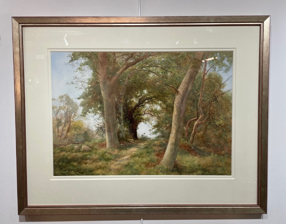 James Aitken Watercolour, Isle of Man Landscape, Ballasalla. View V