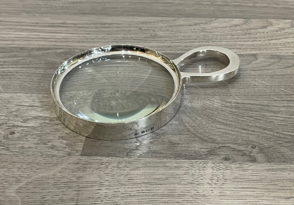 Large George V Silver Magnifying Glass by Lawrence Emanuel View III