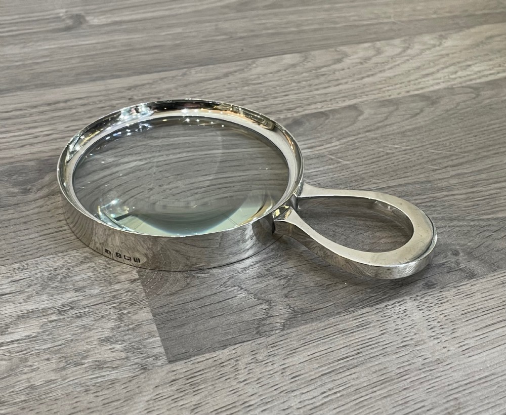 Large George V Silver Magnifying Glass by Lawrence Emanuel View IV