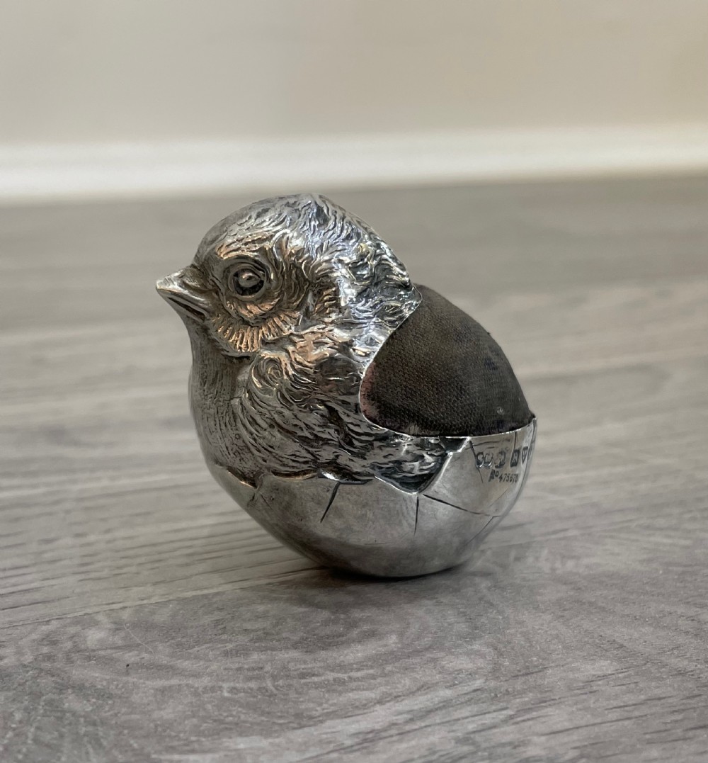 Edwardian Silver Pin Cushion by Sampson Mordan  View III