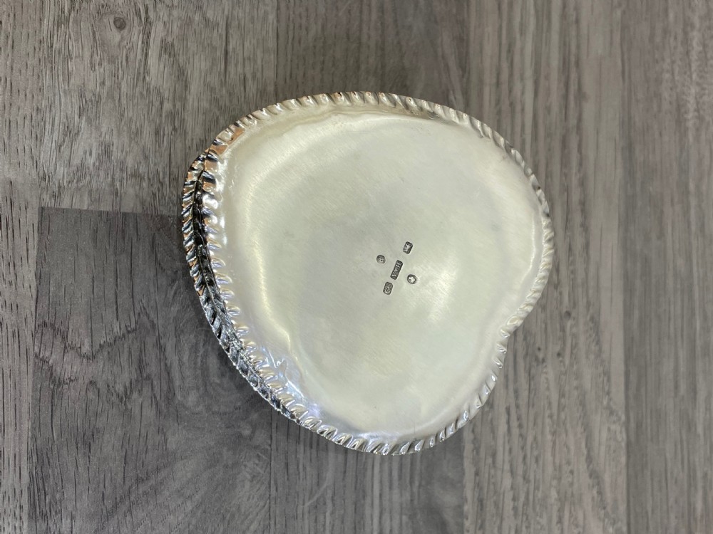Victorian Heart Shaped Solid Silver Trinket Jewellery Box View VI