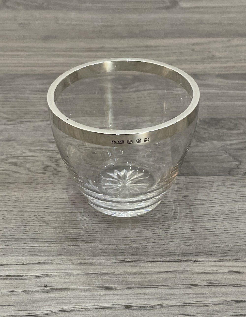 Victorian Silver Rimmed Bowl, Birmingham 1886