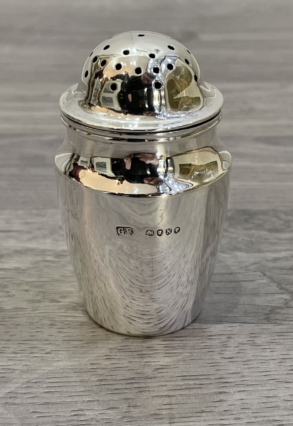 Quality Victorian Solid Silver Pounce Pepper Pot, 1888