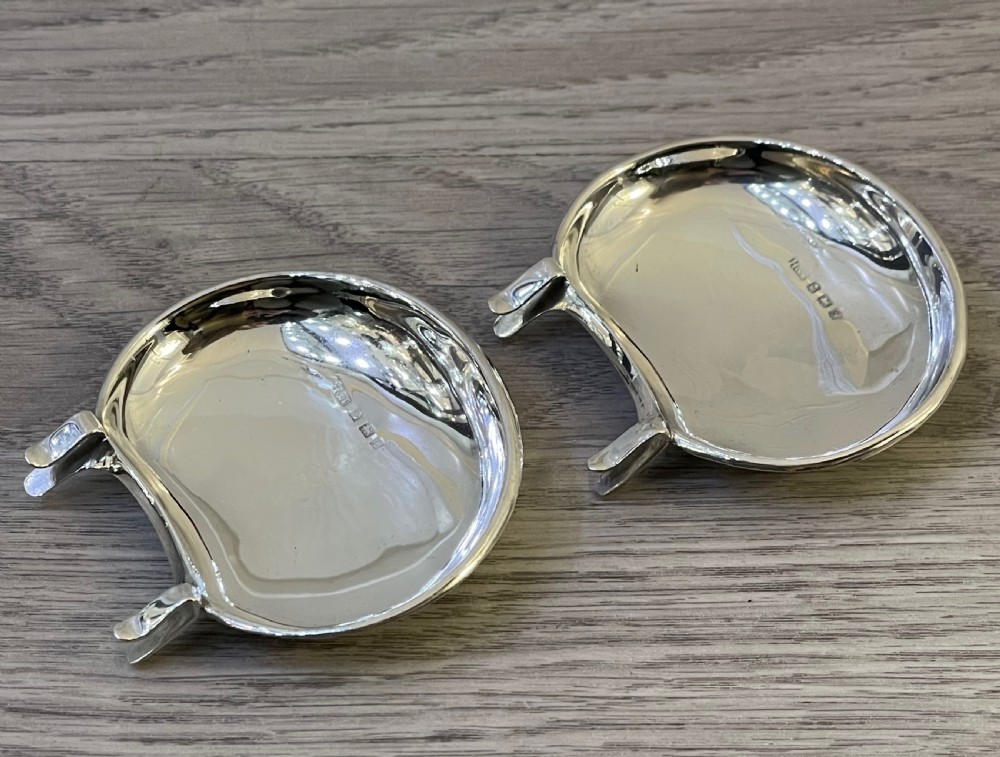 Pair Edwardian Silver Pip Trays by Hilliard & Thomason View III
