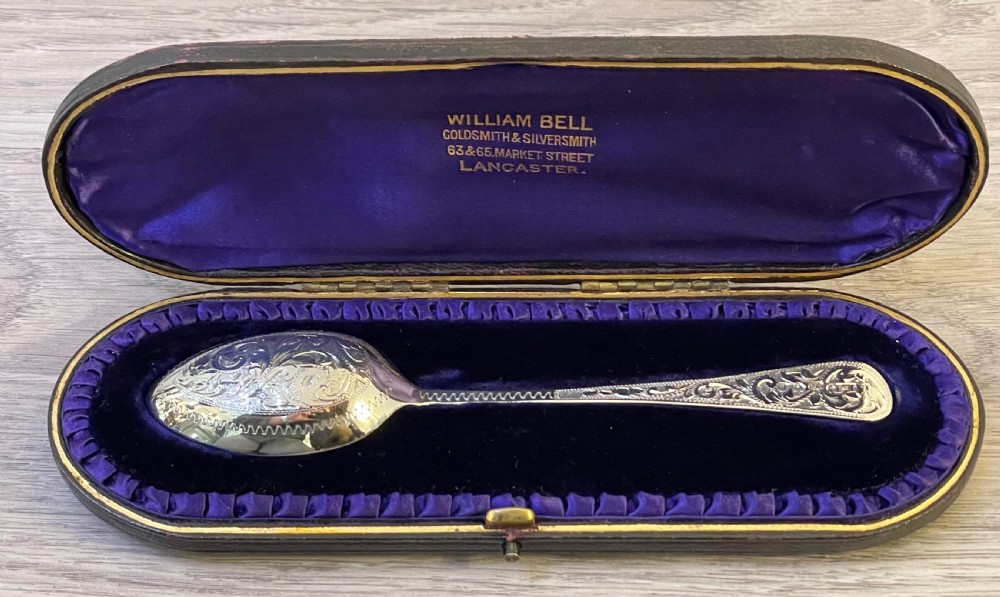 Victorian Silver Spoon in Fitted Case, Chester View III