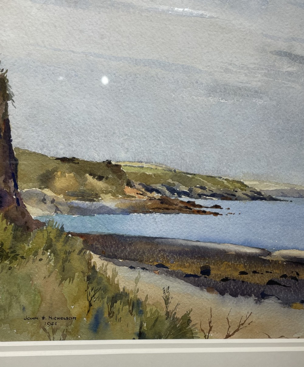 John Hobson Nicholson, Isle of Man Watercolour View V
