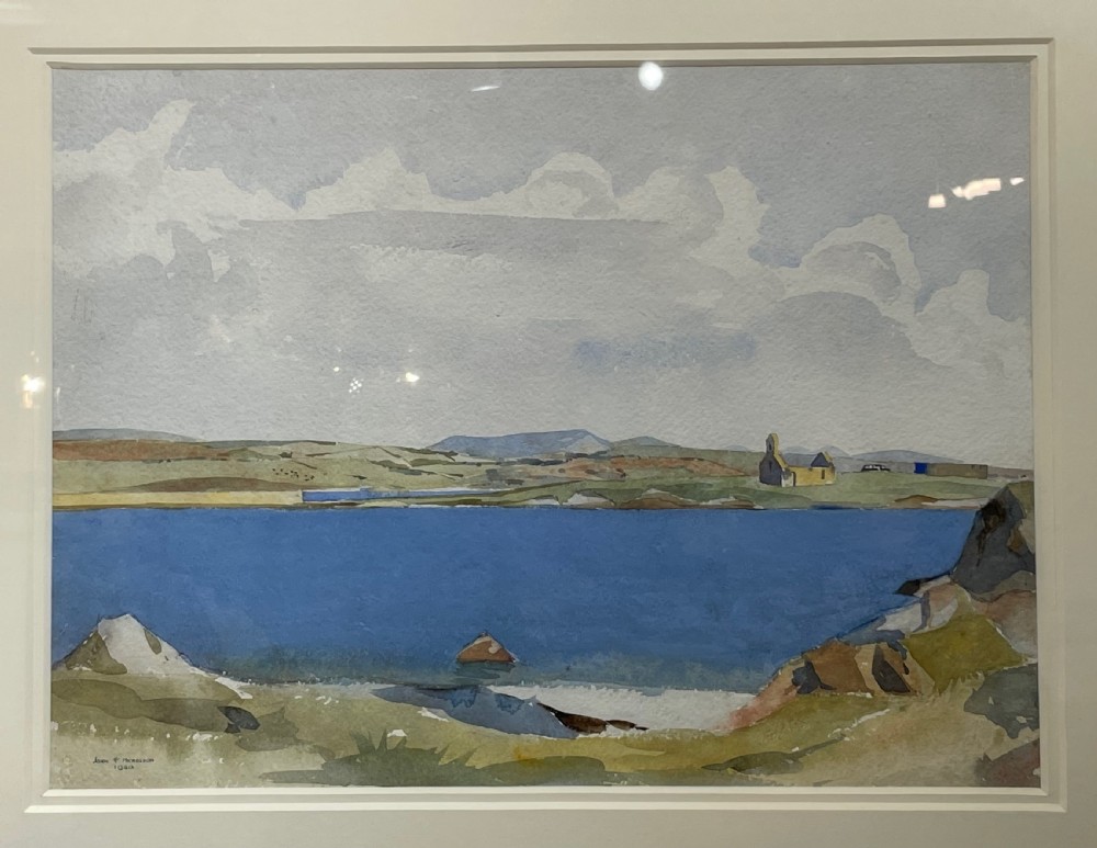 John Hobson Nicholson, Isle of Man Watercolour, Langness View IV
