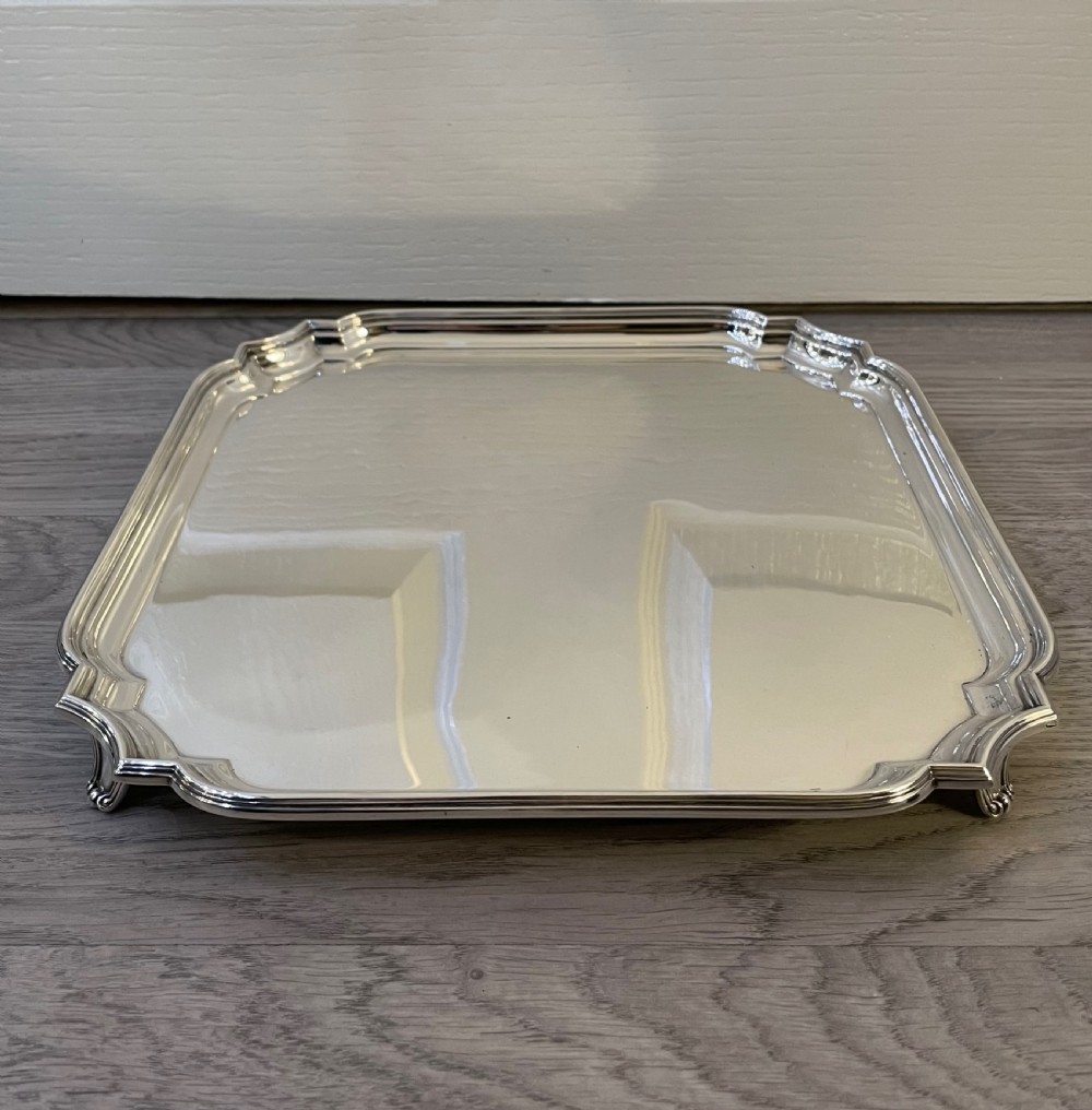 George VI Solid Silver Drinks Tray, 1939