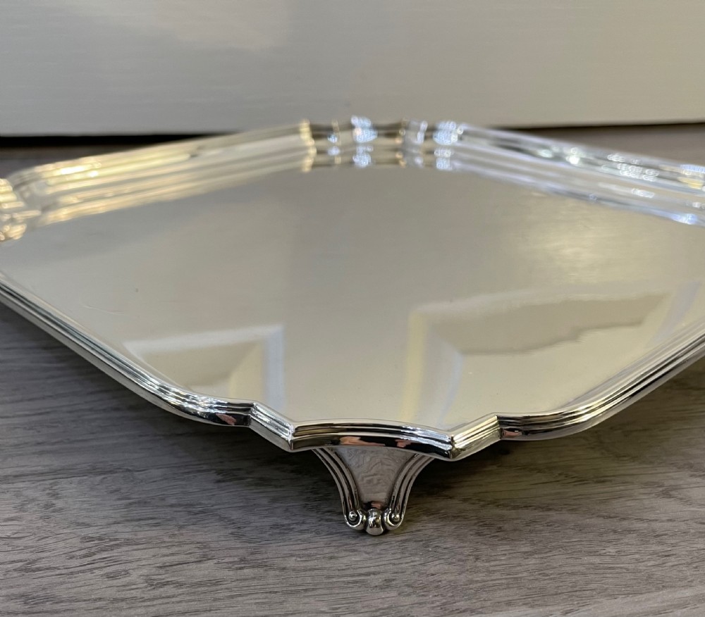George VI Solid Silver Drinks Tray, 1939 View II