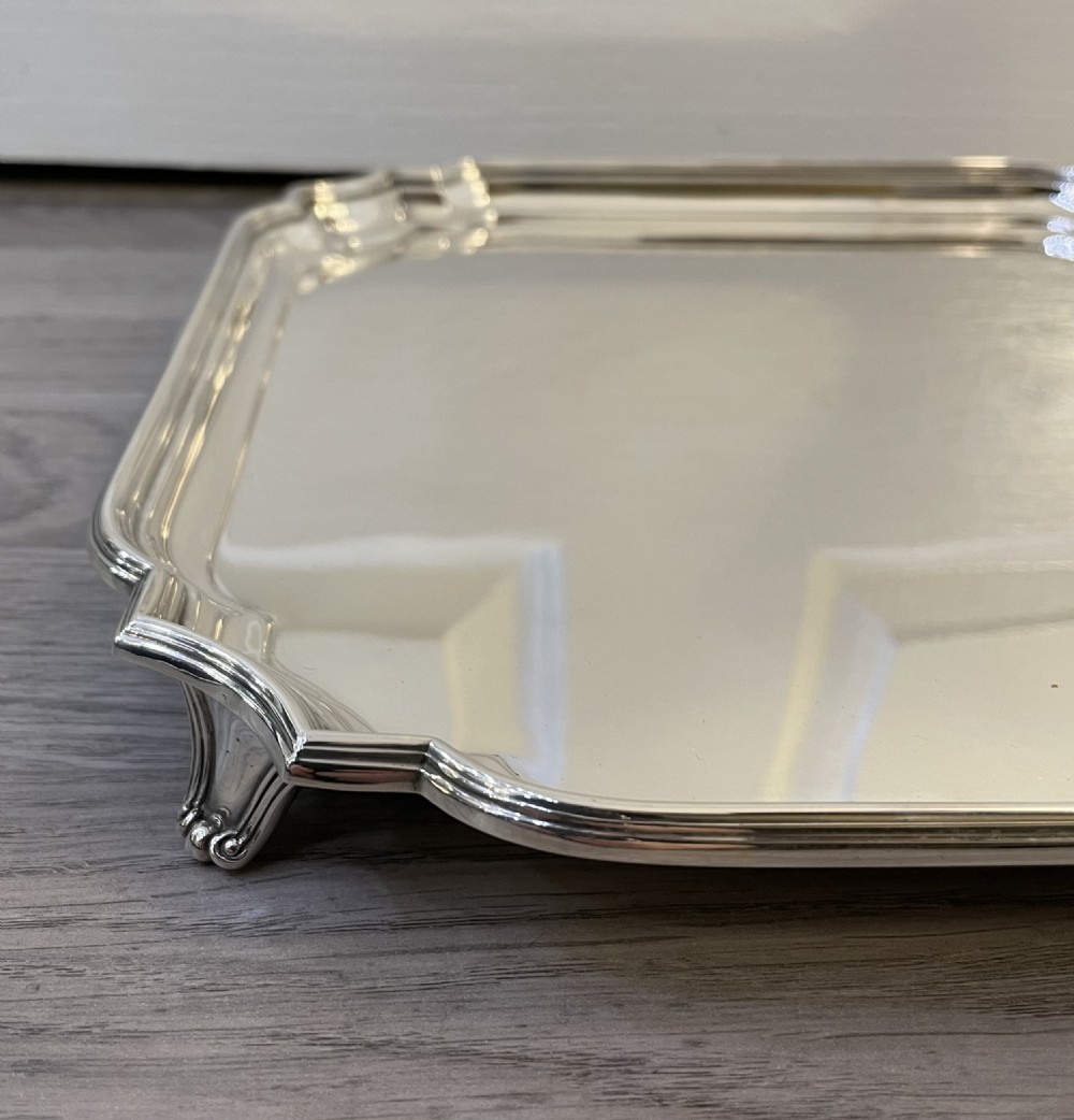 George VI Solid Silver Drinks Tray, 1939 View IV