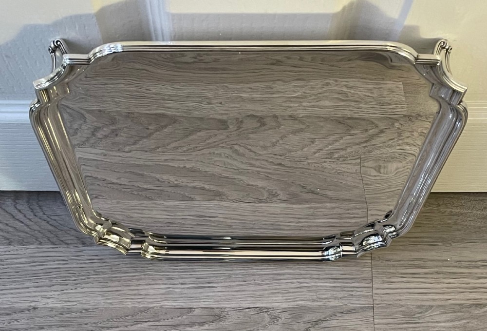 George VI Solid Silver Drinks Tray, 1939 View V