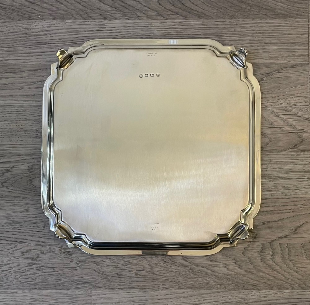 George VI Solid Silver Drinks Tray, 1939 View VI