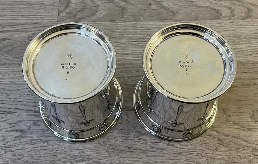 Pair of Art Nouveau Silver Plated Vases View IV