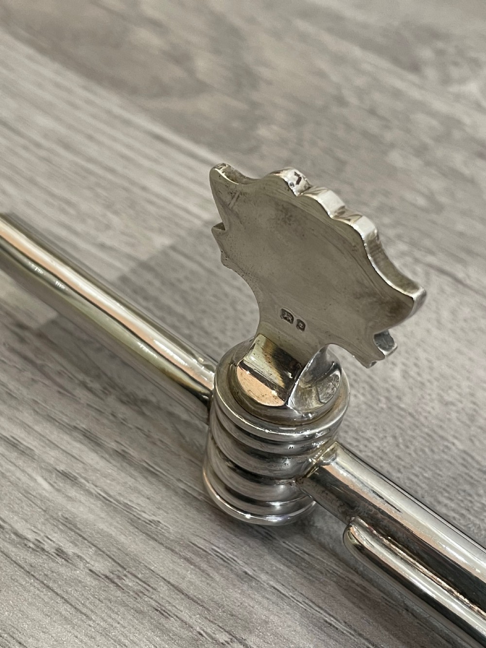 Solid Silver Wine Siphon by William Comyns View II