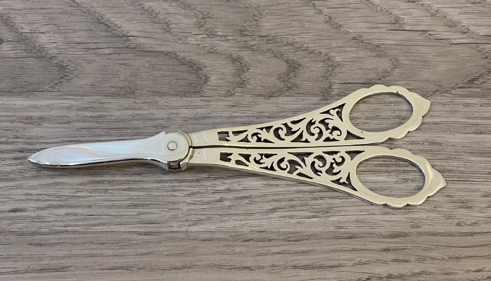 Quality Victorian Silver Grape Scissors, 1894 View VIII