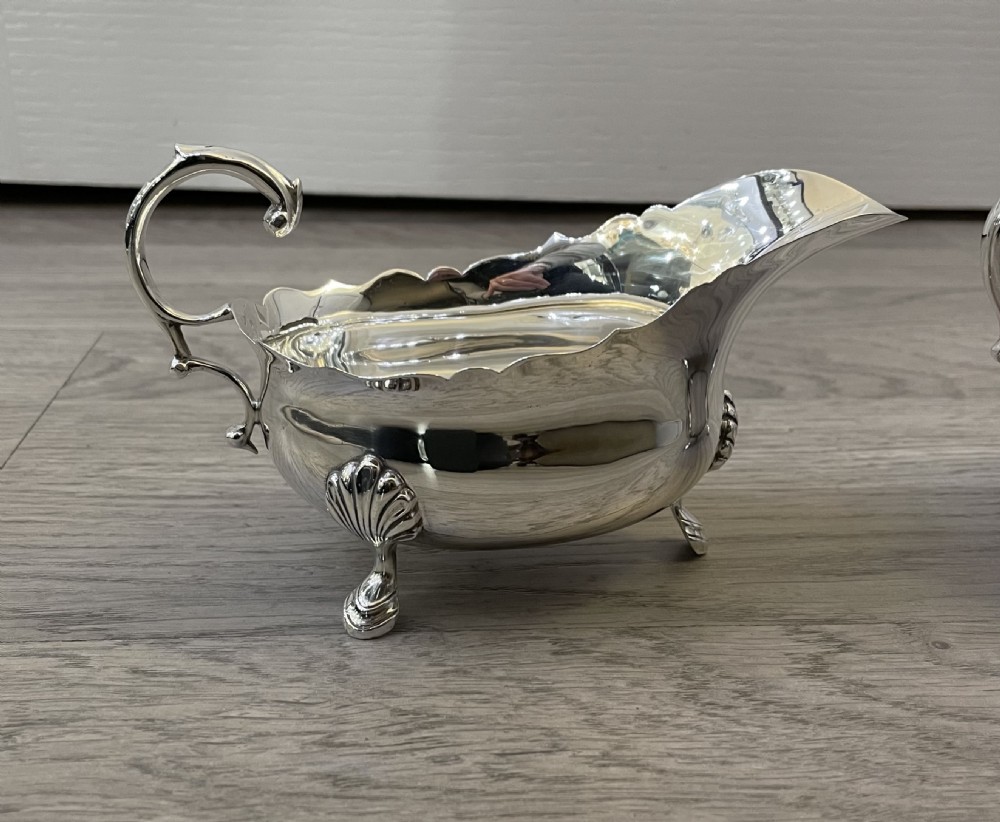 Good Pair of George V Solid Silver Sauce Boats View II