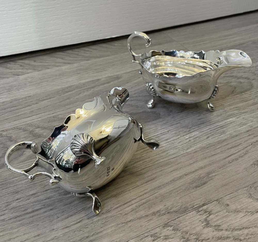 Good Pair of George V Solid Silver Sauce Boats View III
