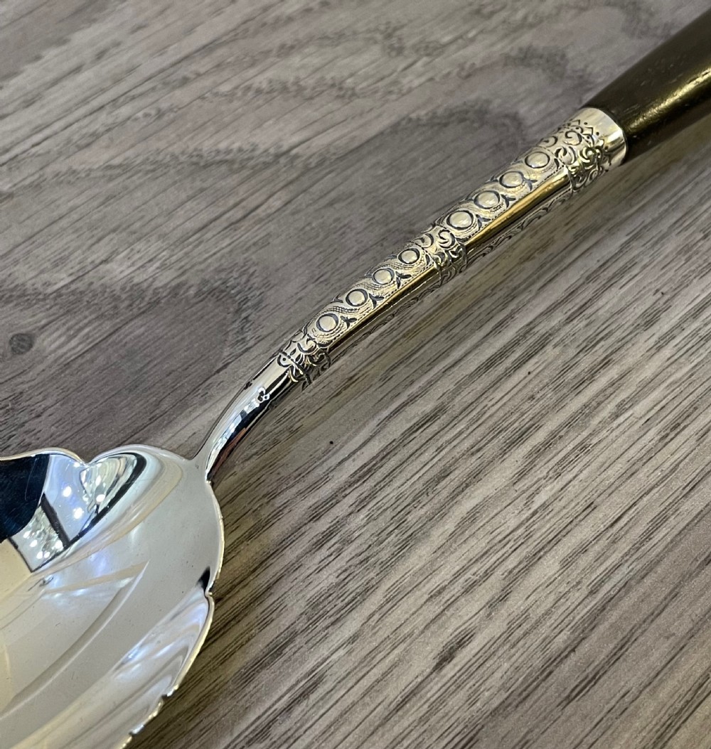 Victorian Solid Silver Salad Servers by William Hutton & Sons View VIII