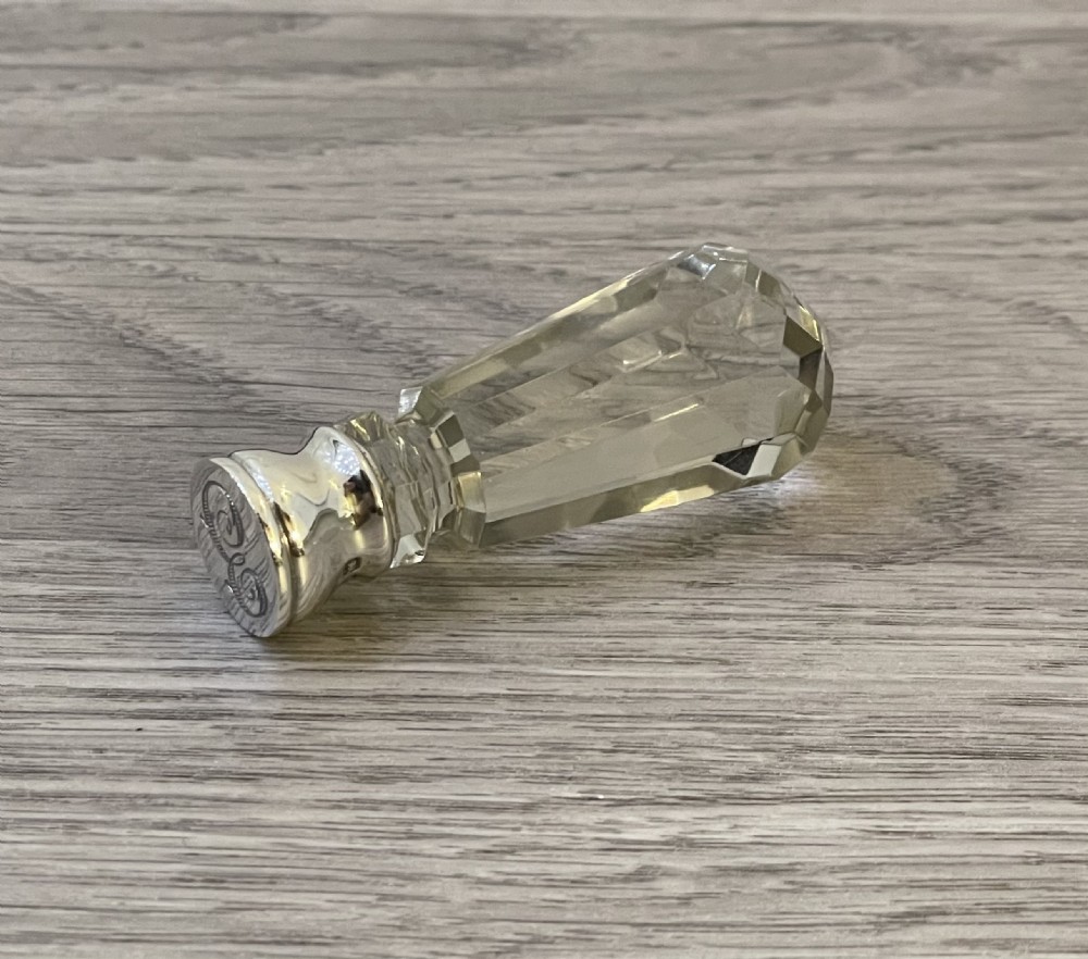 Victorian Cut Glass & Silver Wax Seal