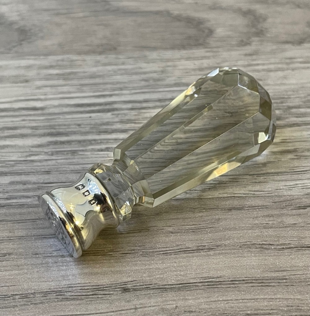 Victorian Cut Glass & Silver Wax Seal View IV