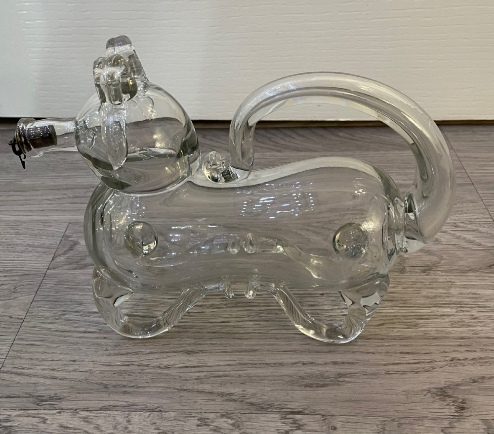 19th Century Gin Pig Decanter View II